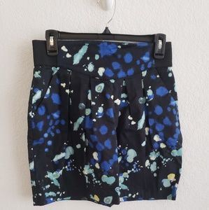Spackeled Print Mini Skirt